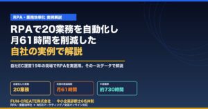 中小企業のRPA業務効率化｜自社が20業務・月61時間を自動化した実例